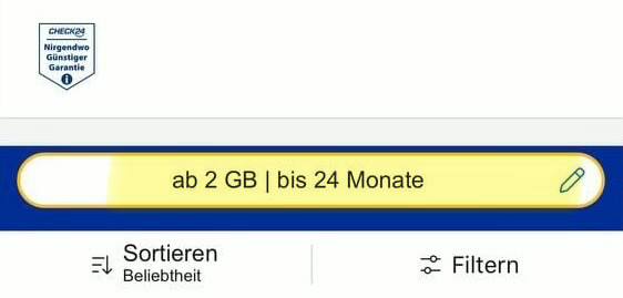 Check24 Handytarife Startseite