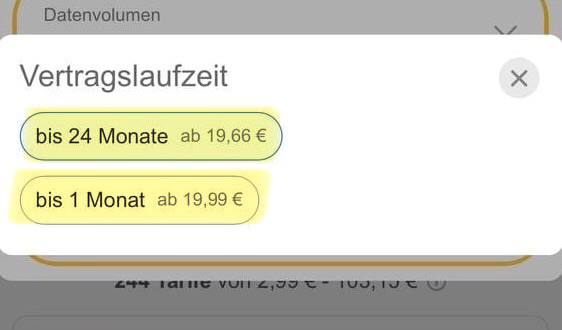 Check24 Vertragslaufzeit wählen